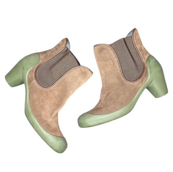 Camper Minie Suede Rubber Ankle Boots Brown Green Women's 7 - Picture 7 of 9